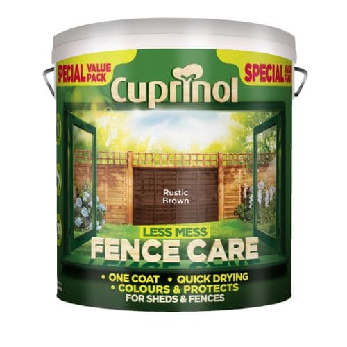 Cuprinol Less Mess Fence Care 6L - Rustic Brown